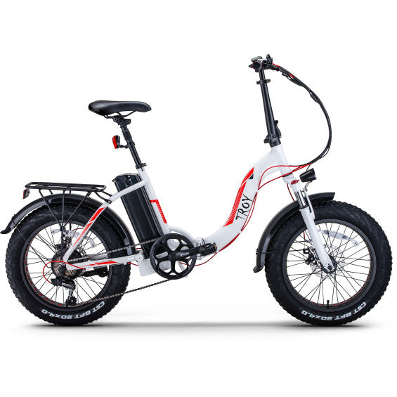 Troy Elektrische Vouwfiets E-Fold 7sp wit 360 Watt